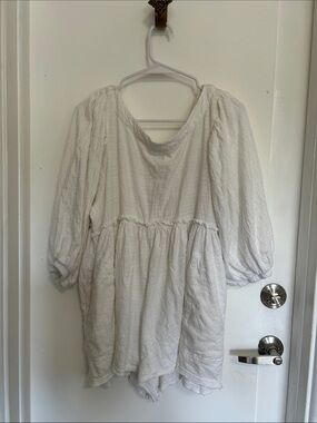 Free People White Baby doll romper
